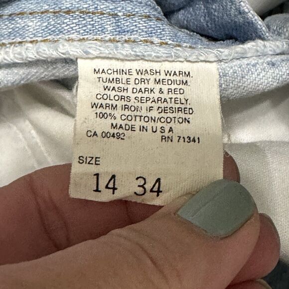 LL Bean Womens Jeans 14 Relaxed Faded Denim Deadstock? Tapered High Rise NWOT - Picture 10 of 11